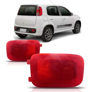 Par Sinaleira Refletor Traseiro Uno 2011 12 13 2014 Vermelha Vermelho