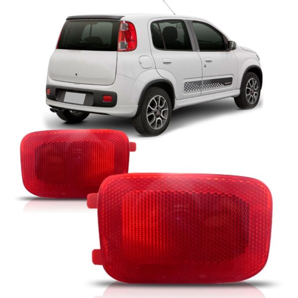 Par Sinaleira Refletor Traseiro Uno 2011 12 13 2014 Vermelha Vermelho