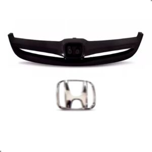 Tela Frontal Civic 2004 2005 2006 Preta Com Emblema Cromado Preto