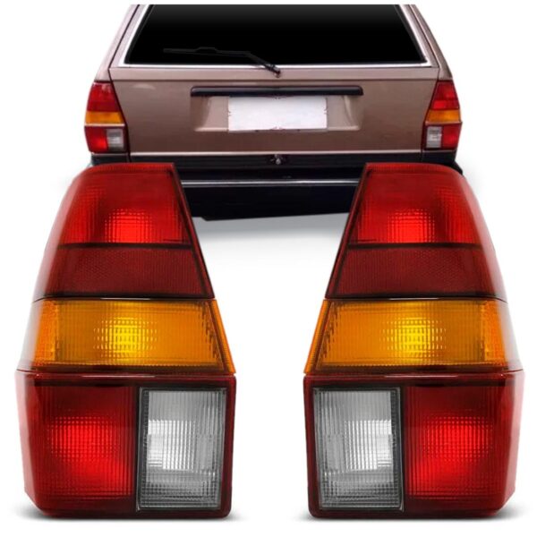 Jogo Sinaleira Traseira Quantum 1985/1991 Tricolor Sem Friso Tricolor