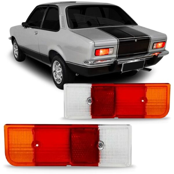 Jogo Lente Sinaleira Traseira Chevette 1973 74 1975 1976 197 Tricolor