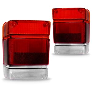 Jogo Lente Sinaleira Traseira Chevy 1983/1994 Fumê Acrílico Fumê