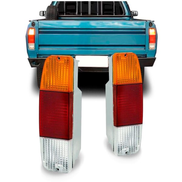 Par Lanterna Traseira Pampa 1989 90 A 1993 Tricolor Acrílico Esquerdo Tricolor