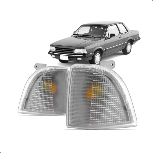 Par Lanterna Dianteira Del Rey 1985 A 1992 Cristal Ambos Lados