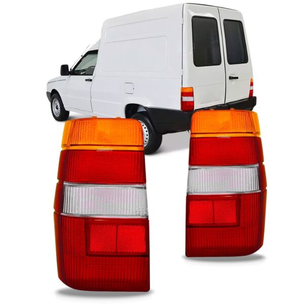 Par Lente Lanterna Traseira Fiorino 1986/97 Tricolor Oferta Tricolor