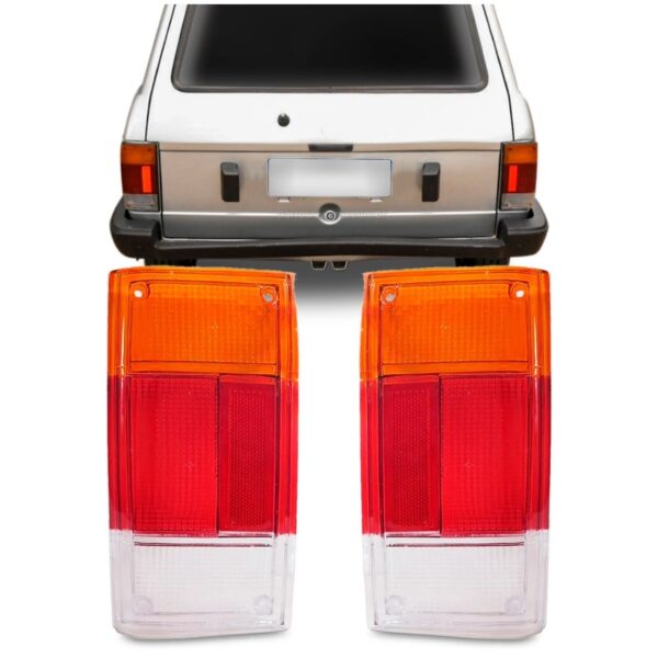 Jogo Lente Sinaleira Traseira Panorana 1980 1981 1982 Acríli Tricolor