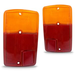 Par Lente Lanterna Traseira Fiorino 1982 83 84 1985 Plástico Bicolor