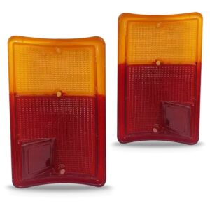 Par Lente Lanterna Traseira Fiorino 1982 83 84 1985 Plástico Bicolor