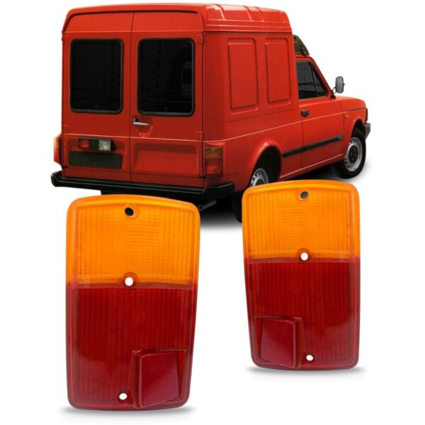 Jogo Lente Sinaleira Traseira Fiorino 1982 83 84 1985 Acríli Bicolor