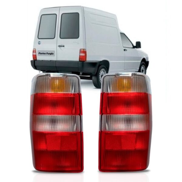 Jogo Sinaleira Traseira Fiorino 2004 05/2009 Plástico Carto