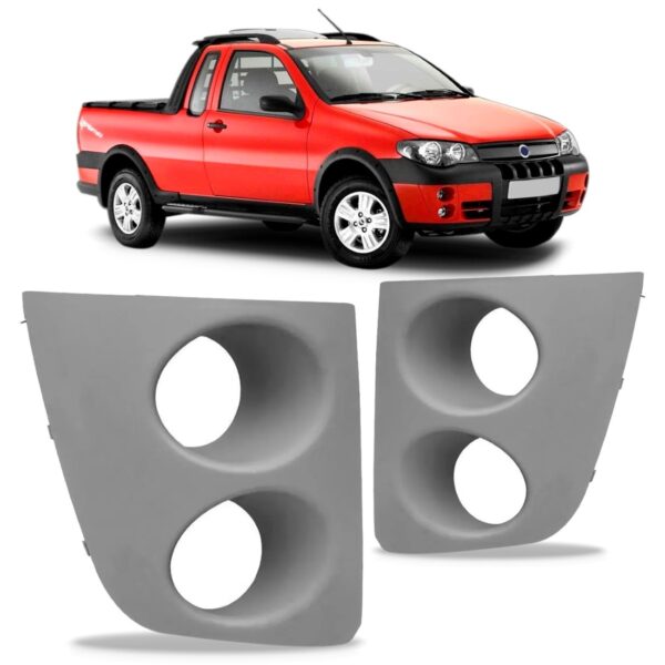 Jogo Moldura Milha Palio Adventure 04/2008 Primer Com Furo - Primer - Ambos Os Lados