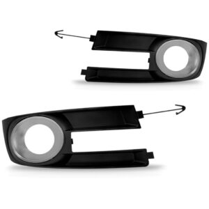 Par Moldura Milha Stilo 2008 A 2009 Com Furo Cromado Preto Ambos Os Lados