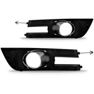 Par Moldura Milha Stilo 2008 09 10 11 2012 Com Furo Prata Preto