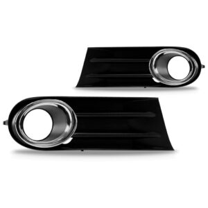 Par Moldura Milha Gol G5 2009 A 2012 Com Furo Aro Cromado Preto Ambos Os Lados