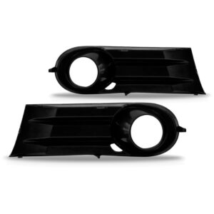 Par Moldura Milha Gol G5 2009 A 2012 Com Furo Aro Cromado Preto Ambos Os Lados