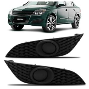 Par Tampa Farol Milha Vectra 2009 2010 2011 2012 Fechada - Preto - Ambos Os Lados