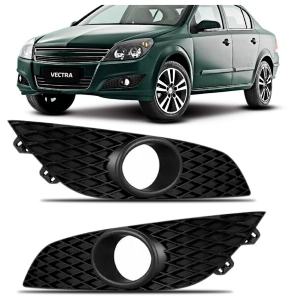 Par Moldura Milha Vectra 2009 2010 2011 2012 Com Furo Preto Ambos Os Lados