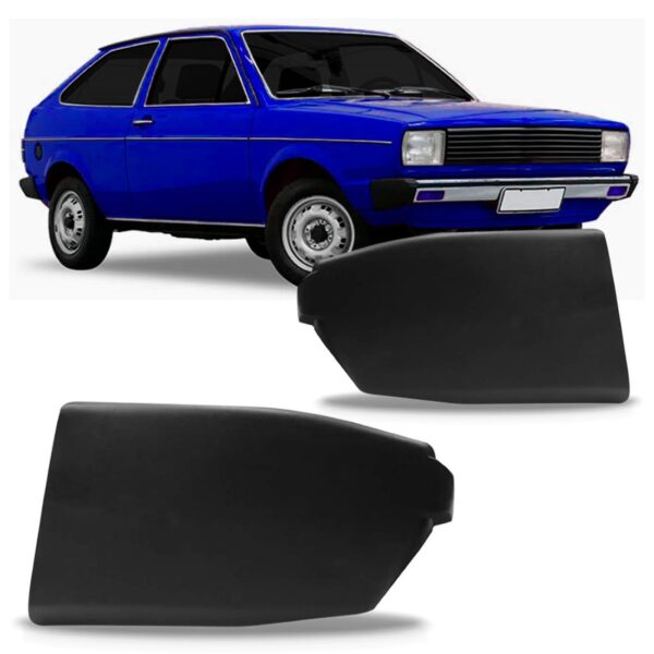 Par Polaina  Parachoque Dianteiro Gol 1981 1982 1983 Preto