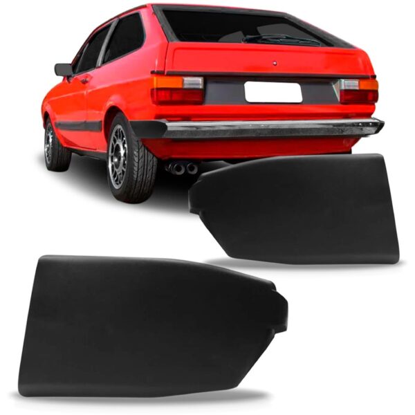 Jogo Ponteira Parachoque Traseiro Gol 1981 1982 1983 Preto