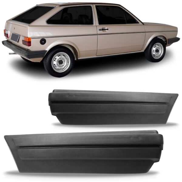 Jogo Ponteira Parachoque Traseiro Gol 1984 1985 1986 Cinza