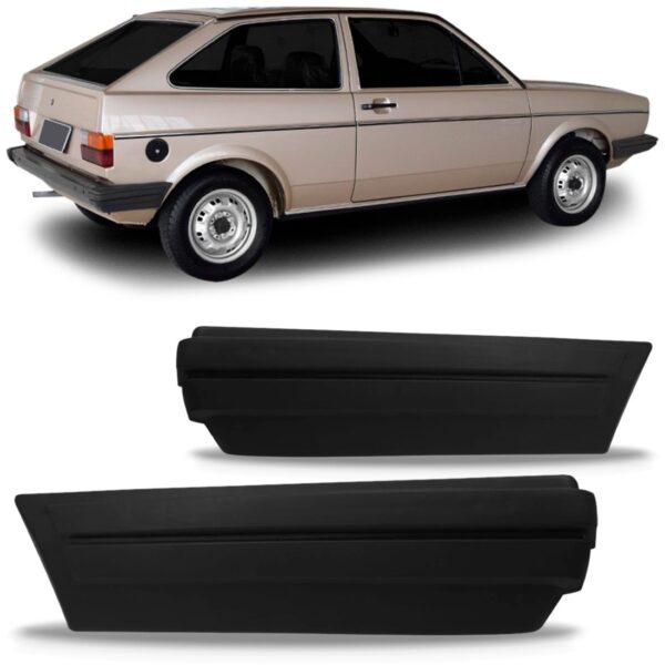 Par Ponteira Parachoque Traseiro Gol 1984 1985 1986 Preto