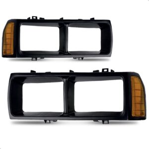 Par Moldura Farol Passat 1983 A 1988 Foco Duplo Preto