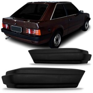 Par Polaina Parachoque Traseiro Escort 1983 A 1986 Preta