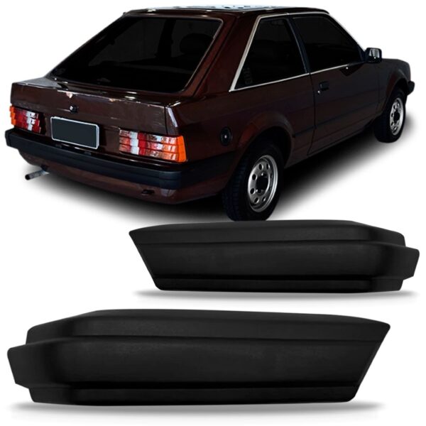 Par Polaina Parachoque Traseiro Escort 1983 A 1986 Preta