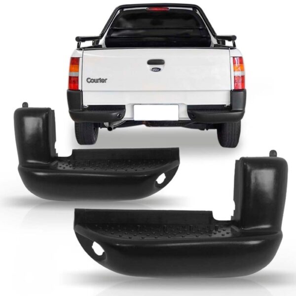 Par Polaina Parachoque Traseira Ford Courier 1997 1998 1999