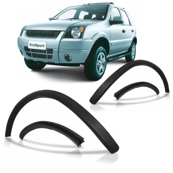 Par Alargador Vão Roda Dianteiro Ecosport 2003 A 2012 Preto