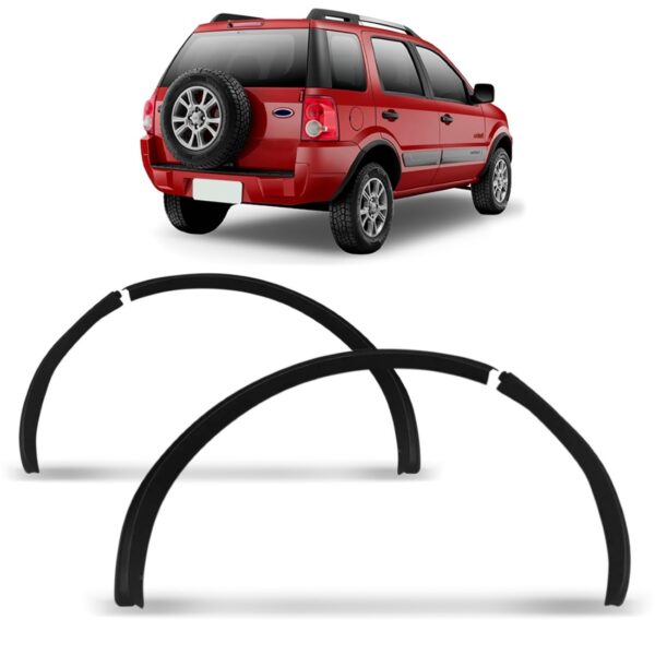 Par Alargador Vão Roda Traseiro Ecosport 2003 A 2012 Preta