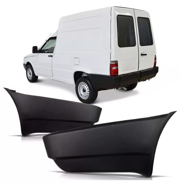 Par Ponteira Parachoque Traseiro Fiorino 1994 A 2002 Preto