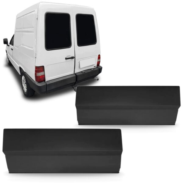 Par Moldura Porta Traseira Fiorino 1991 A 94 95 1996 Preta