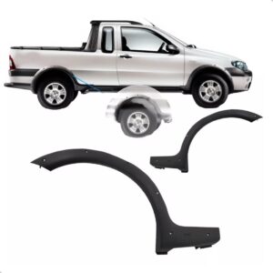 Par Moldura Paralama Strada Weekend 1998 A 2000 Traseiro