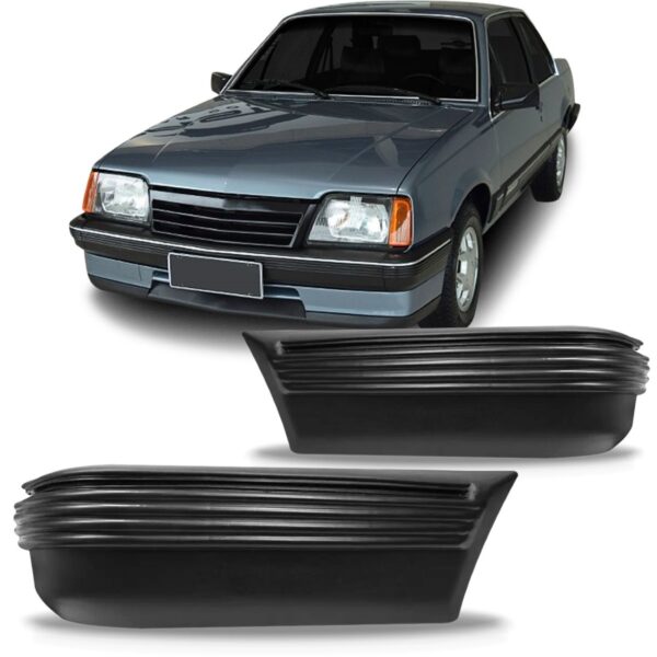 Par Ponteira Parachoque Dianteiro Monza 1983 84 A 1990 Preto