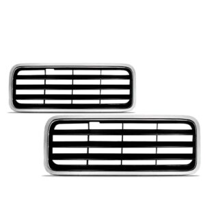 Par Grade Moldura Radiador Chevette 1978 79 80 81 1982 Prata Preto