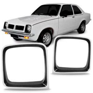 Par Aro Moldura Farol Chevette 1981 A 1982 Preto C/ Garantia