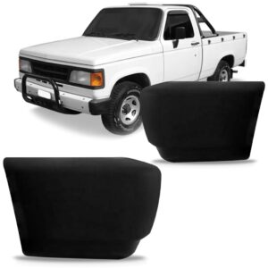 Par Ponteira Parachoque Traseiro D20 1985 86/99 Preto Oferta