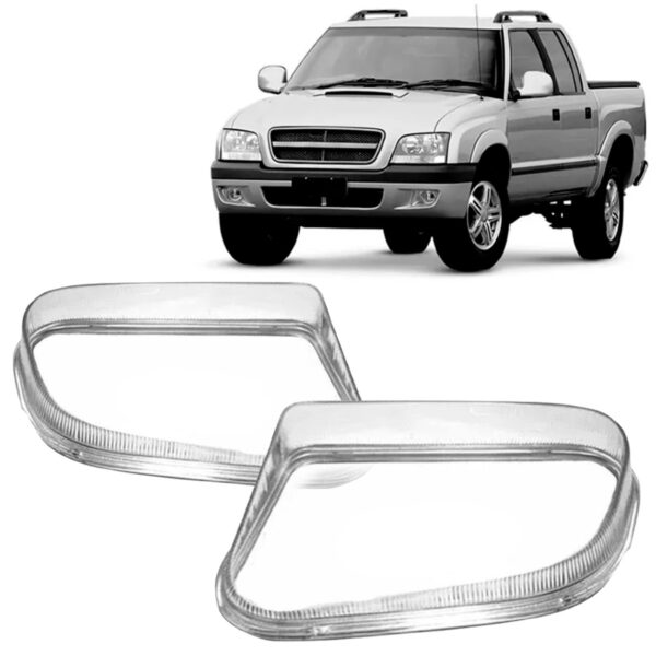 Par Lente Farol Milha S10 Pitbull 2001 A 2011 Vidro