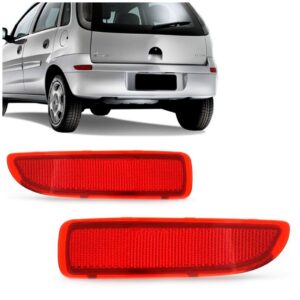 Par Refletor Parachoque Traseiro Corsa Hatch 03 A 09 Rubi Vermelho