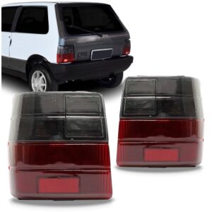 Par Lente Lanterna Traseira Uno 1984 A 2003 Fume Acrílico Fumê