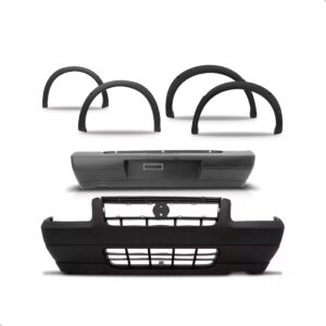 Kit Envolvente + Molduras Para Fiat Uno 2004 2005 Preto