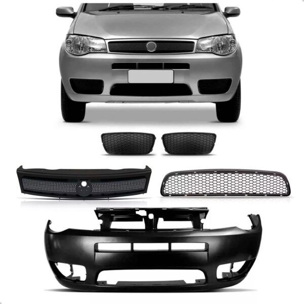 Envolvente Palio G3 2005 A 2010 Com Grades S/ Furo 1a Linha  Preto