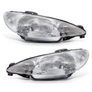 Par Farol Peugeot 206 1998 1999 A 2003 Foco Simples Raiado