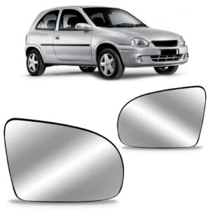 Par Lente Retrovisor Corsa 94 A 2000 Classic 00 A 2013 Prata