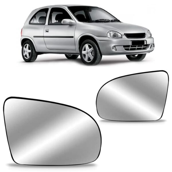 Par Lente Retrovisor Corsa 94 A 2000 Classic 00 A 2013 Prata
