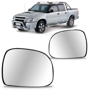 Jogo Lente Espelho Retrovisor S10 Blazer 1995 96/2012 Prata