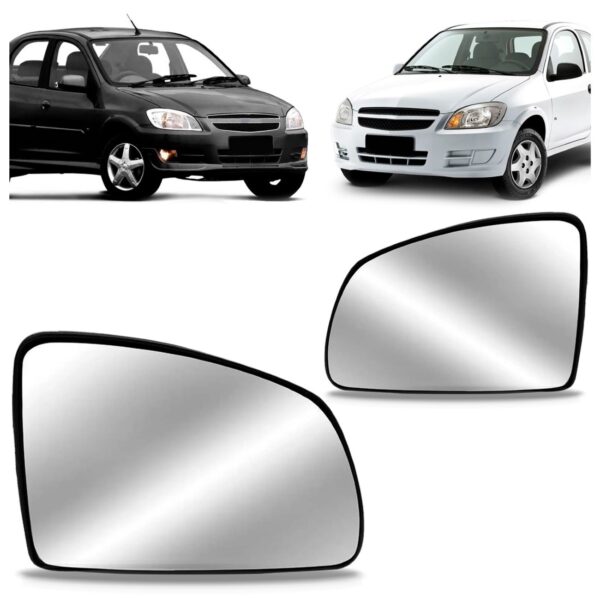 Par Lente Espelho Retrovisor Celta Prisma 2006 07 08 A 2012