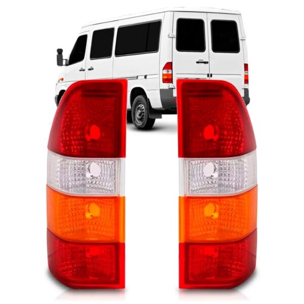 Par Lanterna Traseira Sprinter 1995 A 2002 Tricolor Furgão Tricolor