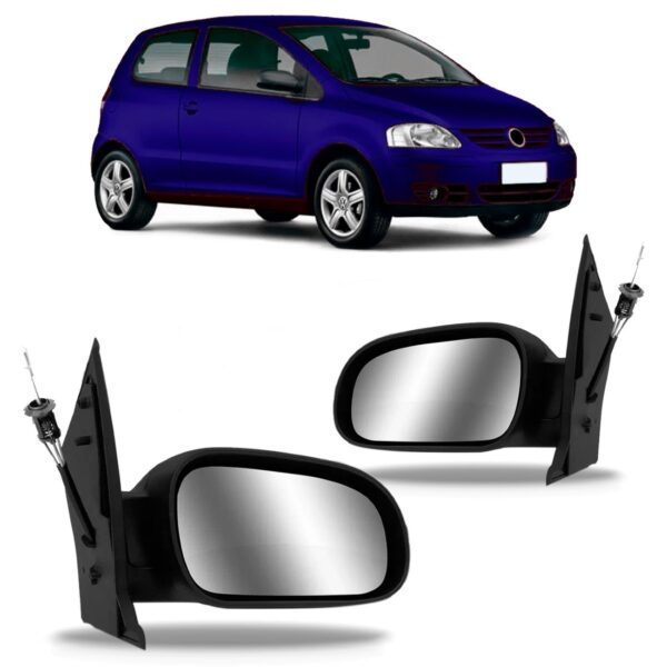 Jogo Retrovisor Fox 2/4 Portas 2003 04 05/2010 Com Controle